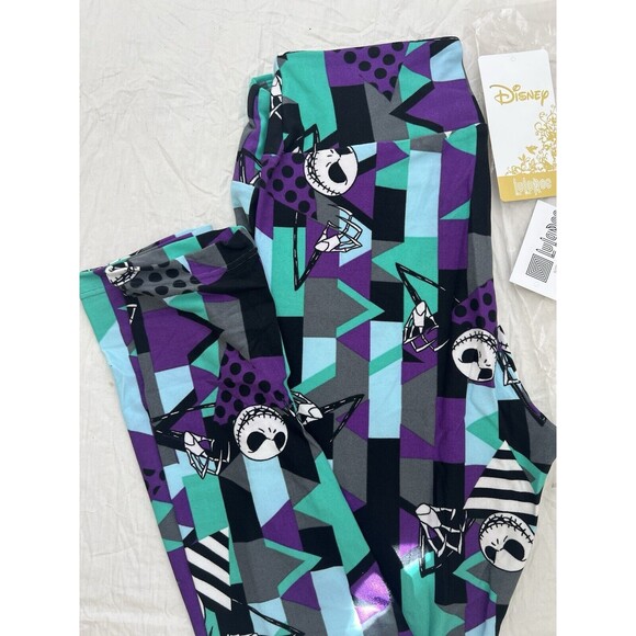 Lularoe Leggings One Size Disney NBC Nightmare Before Christmas Jack Skellington - Picture 2 of 4